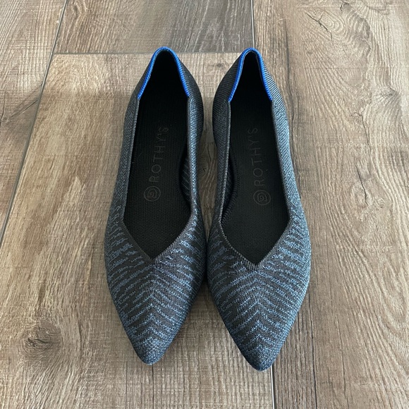 EUC Rothy’s Point in Midnight Metallic - Picture 2 of 5